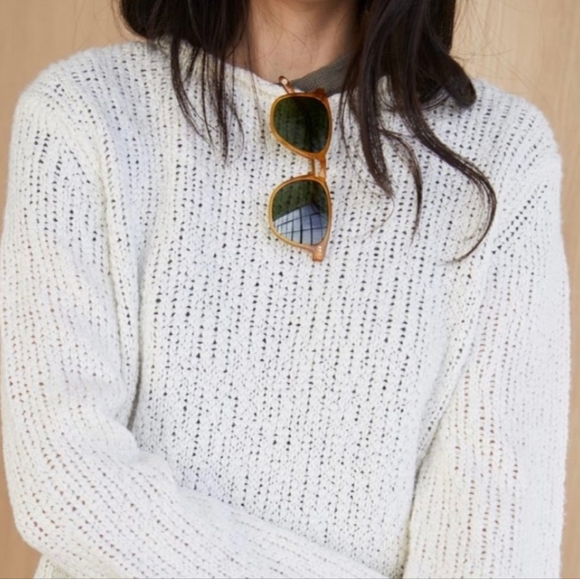 Jenni Kayne Silk Wool Sweater Knit Cream Size Small - Picture 3 of 10